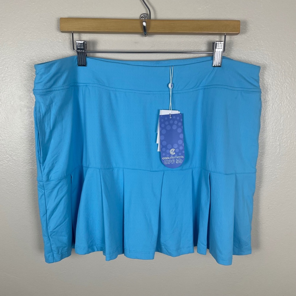 Sport Haley Women's XL Skort Lagoon Blue Cool Elements UPF 50 NEW